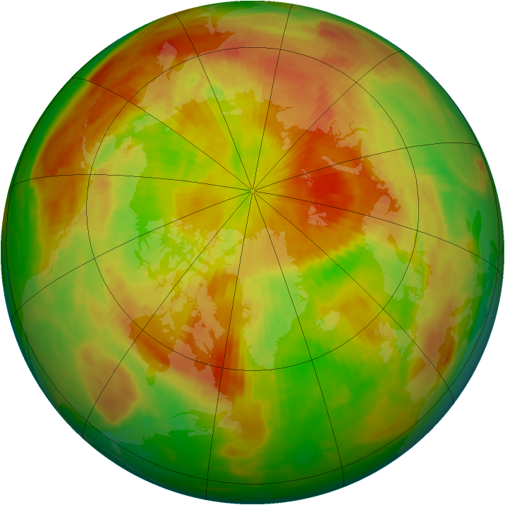Arctic ozone map for 06 May 1991
